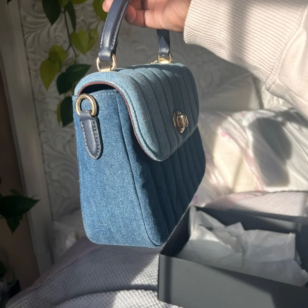 #Coach Blue Marley Top Handle - Picture 6 of 17